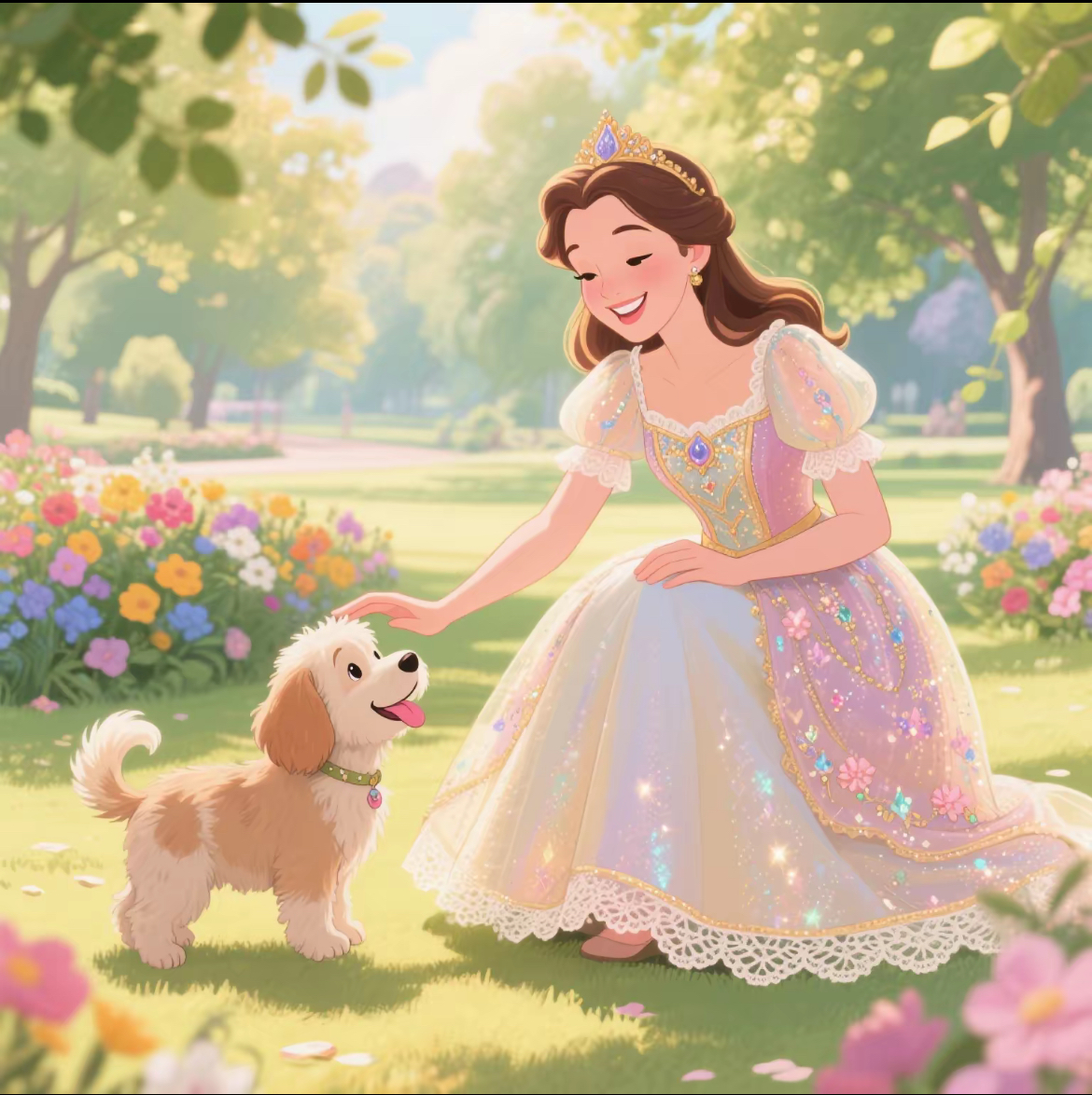 Disney style princess dress illustration