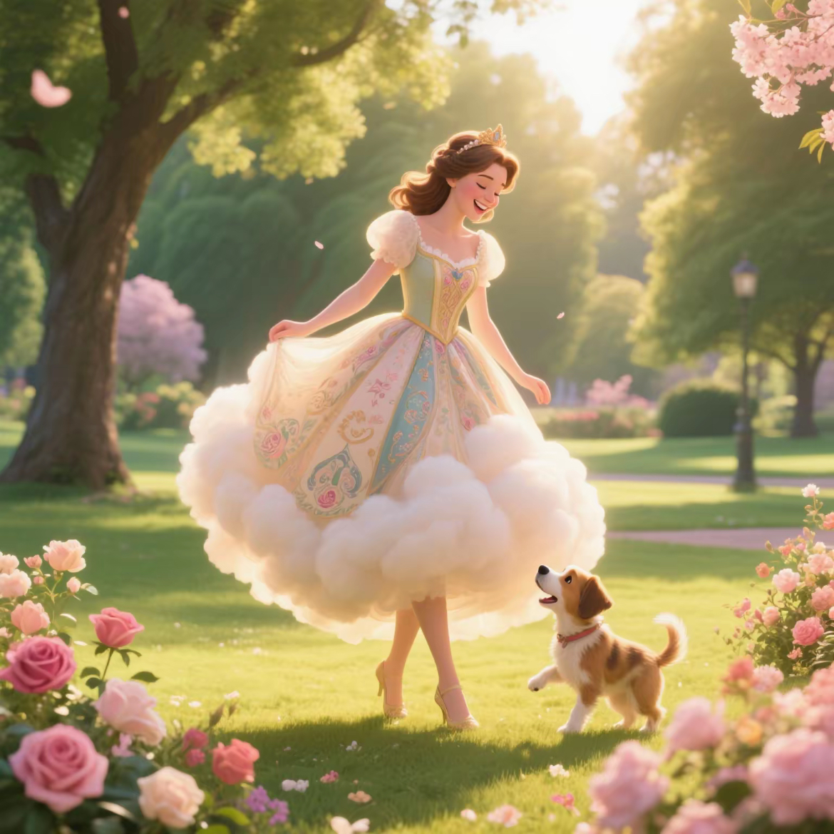 Disney style princess dress illustration