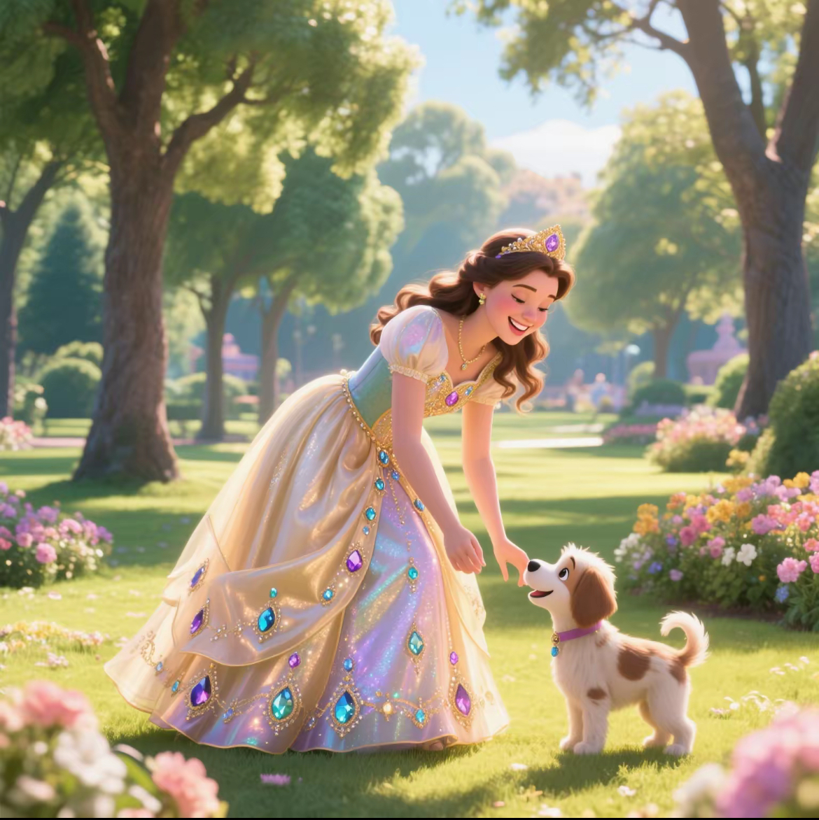 Disney style princess dress illustration